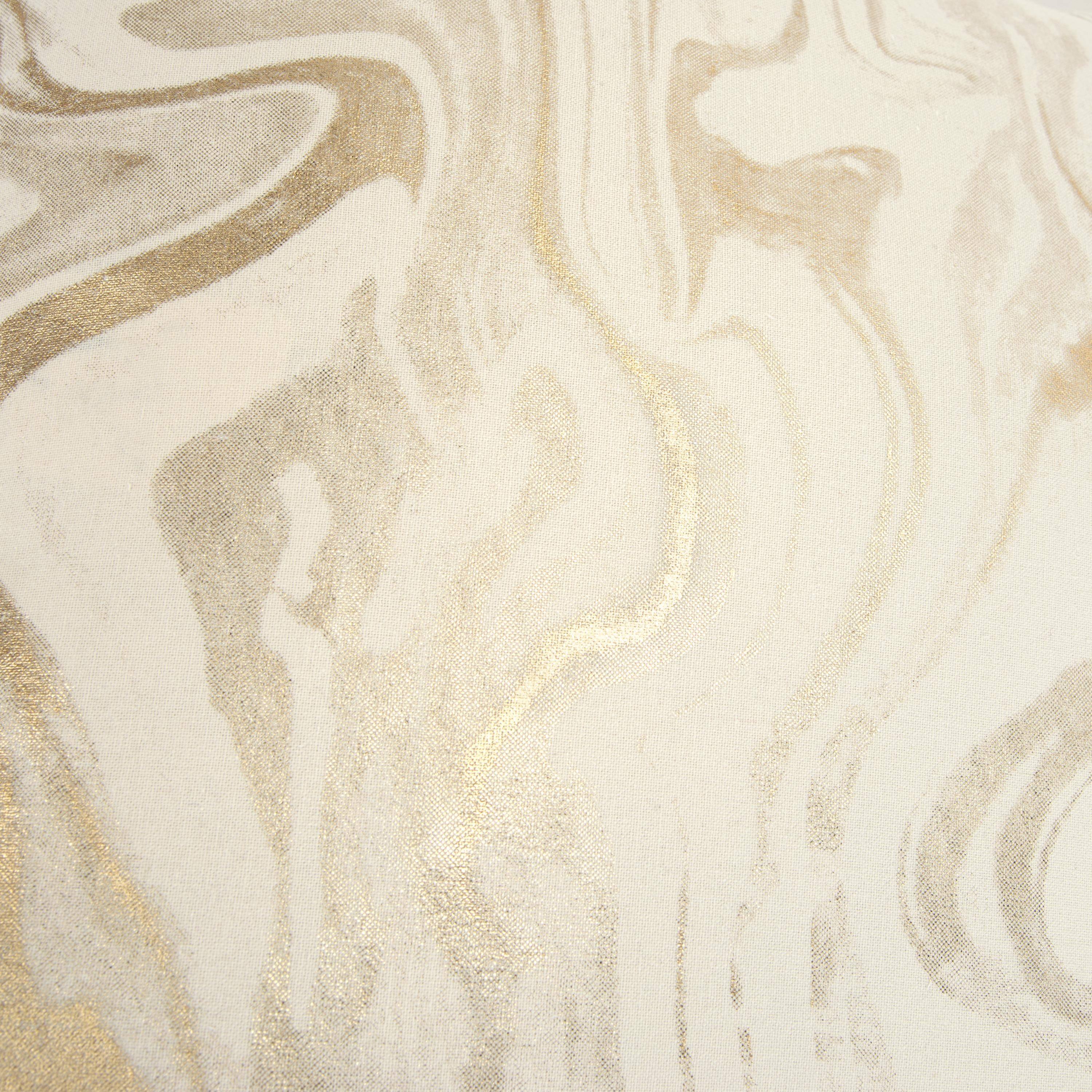 Rizzy Home Neutral Ivory and Metallic Gold Abstract Throw Pillow Bed Bath & Beyond 23000078